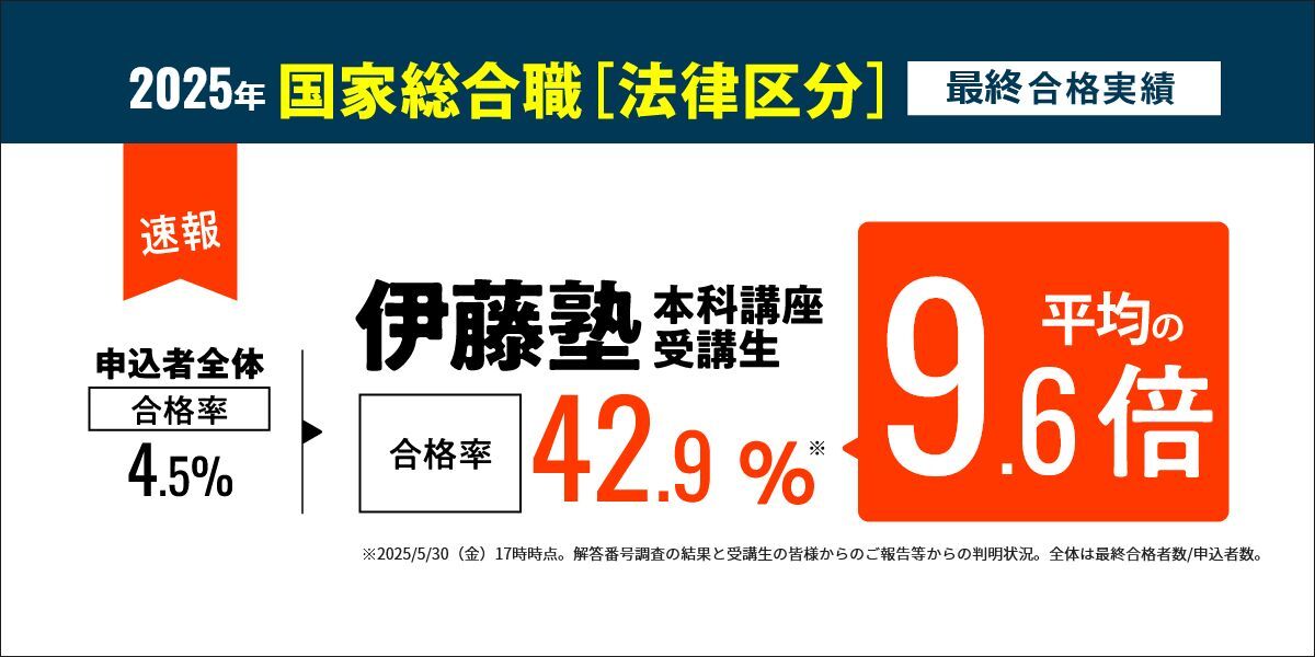 法律区分最終試験合格実績