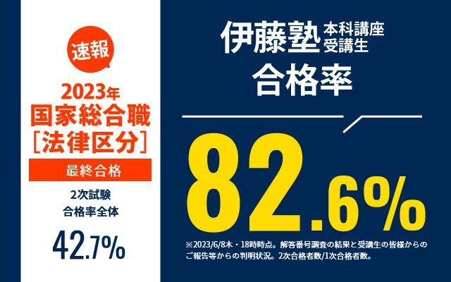 2023年国家総合職試験［法律区分］ 最終合格発表を受けて | 伊藤塾