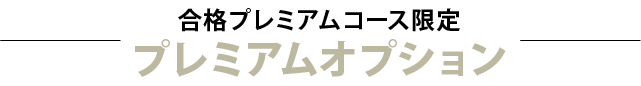 合格プレミアムコース限定プレミアムオプション