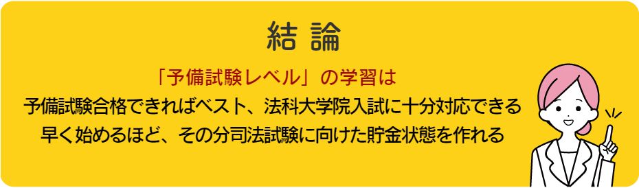 「予備試験レベル」の学習は