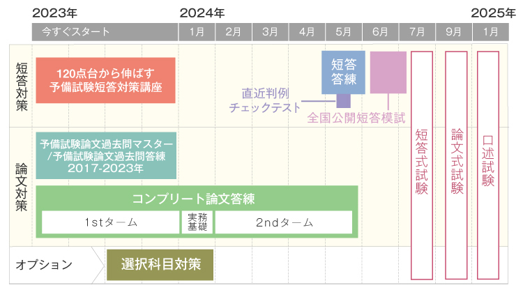 2024年合格目標 予備試験 答練パック 短答・論文過去問対策 | 対策講座